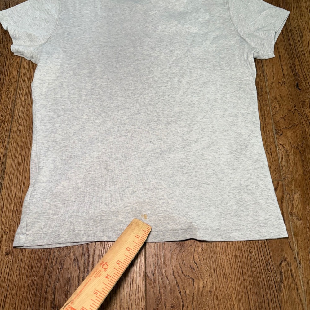 Y2K Ralph Lauren Sport Womens Gray Heather 100% Cotton Crew Neck T-Shirt Size L - Picture 7 of 7